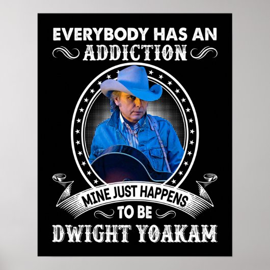 Muziek-gift-mijn is gewoon dwight Yoakam.p Poster (Voorkant)