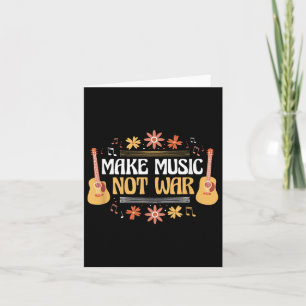 Muziek - Gitaar - Maak muziek niet oorlog Kaart