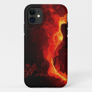 muziek gitaar vlammen vuur noot dans Destiny'S iPhone 11 Hoesje