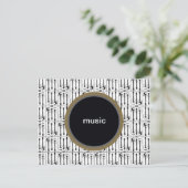 muziek, gitaren briefkaart (Staand voorkant)