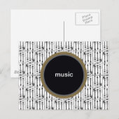 muziek, gitaren briefkaart (Voorkant / Achterkant)
