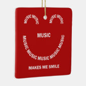 Muziek Glimlach Keramisch Ornament (Rechts)