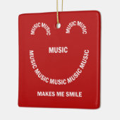 Muziek Glimlach Keramisch Ornament (Links)