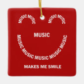 Muziek Glimlach Keramisch Ornament (Voorkant)