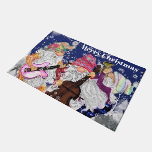 Muziek Gnome Kerst Deurmat (Schuin)