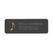 Muziek Gold E8e Opmerking Terug Adres Label (Voorkant)