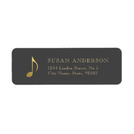 Muziek Gold E8e Opmerking Terug Adres Label