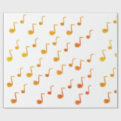 Muziek, Golden Notes Cadeaupapier (Vlak)