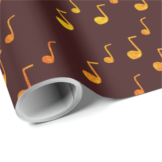 Muziek, Golden Notes Cadeaupapier (Rol Hoek)