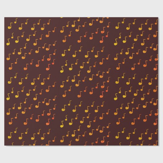 Muziek, Golden Notes Cadeaupapier (Vlak)