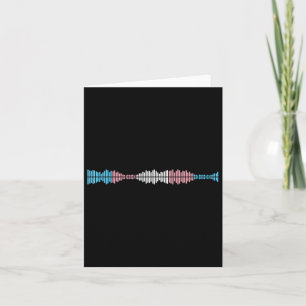 Muziek Golven Subtiele Trans Pride Vlag Transgende Kaart