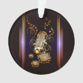 Muziek, gouden microfoon ornament (voorkant)