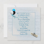 Muziek Graduation Party Kaart (Achterkant)