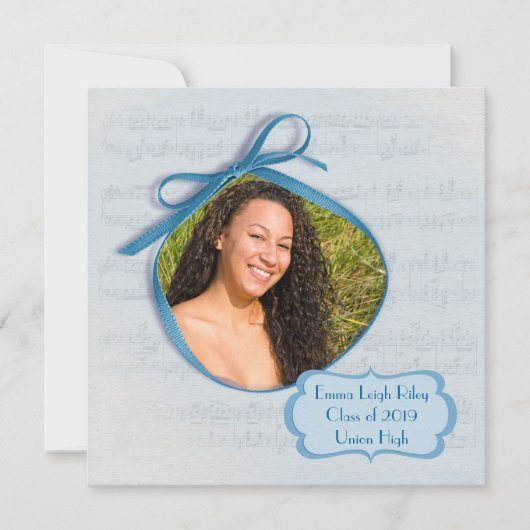 Muziek Graduation Party Kaart (Voorkant)