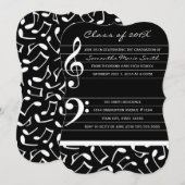 Muziek Graduation Party Uitnodiging Aankondigingen (Voorkant / Achterkant)