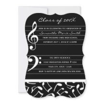 Muziek Graduation Party Uitnodiging Aankondigingen