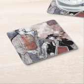 Muziek Graffiti Kartonnen Onderzetters (Schuin)