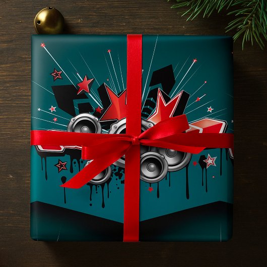 Muziek Grafische Luidsprekers Audio Cadeaupapier