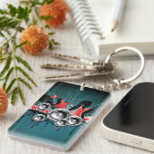 Muziek Grafische Luidsprekers Audio Sleutelhanger (Voorkant Rechts)