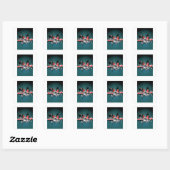 Muziek Grafische Luidsprekers Audio Vierkante Sticker (Vel)