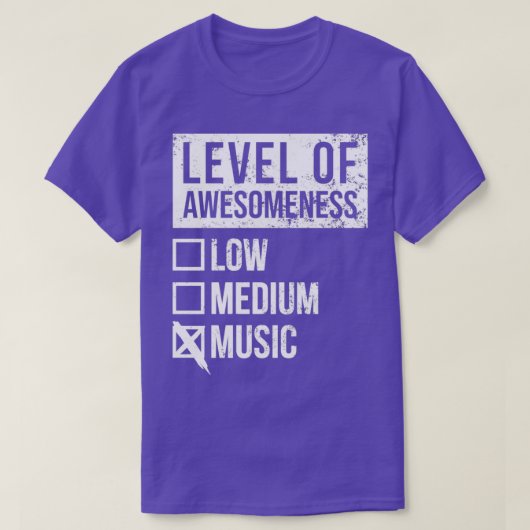 Muziek grappig Art Level of Music T-shirt (Design voorkant)