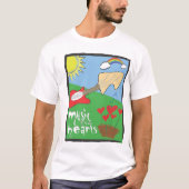 Muziek groeit harten t-shirt (Voorkant)