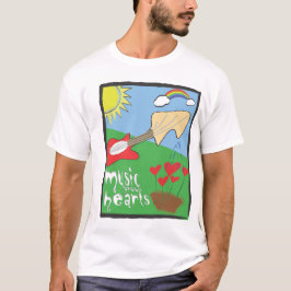 Muziek groeit harten t-shirt