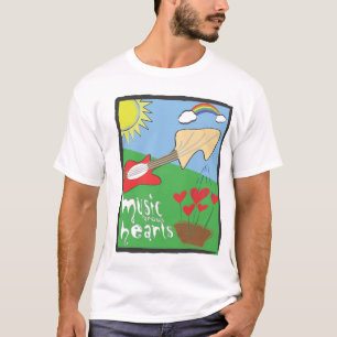 Muziek groeit harten t-shirt