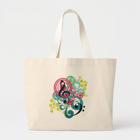 Muziek Grote Tote Bag (Voorkant)