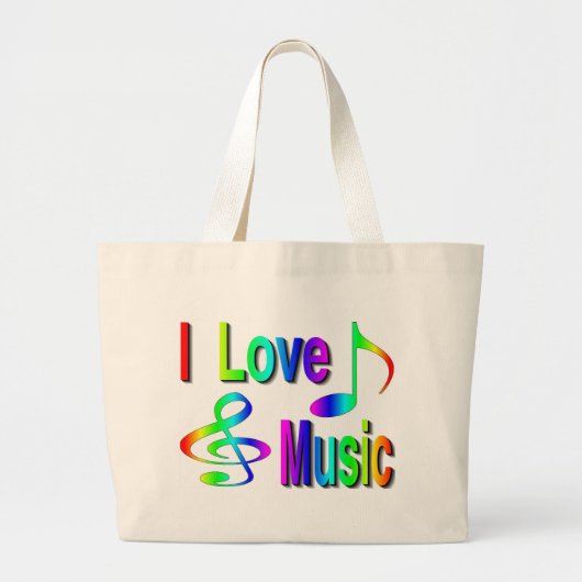 Muziek Grote Tote Bag (Voorkant)