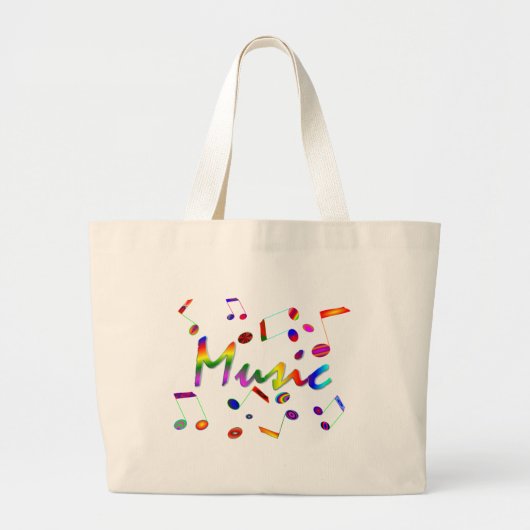 Muziek Grote Tote Bag (Voorkant)
