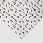 Muziek Guitar Radio Patroon Aangepast weefselpapie Tissuepapier (Detail)