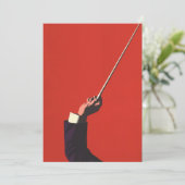  muziek, hand van de geleider die een batterij vas (Staand voorkant)