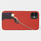  muziek, hand van de geleider die een batterij vas Case-Mate iPhone case (Achterkant (horizontaal))