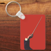  muziek, hand van de geleider die een batterij vas sleutelhanger (Voorkant)