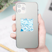 Muziek Handen - ASL Design Sticker (Telefoon)