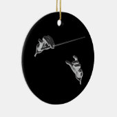  muziek, handen van de geleider met een batterij keramisch ornament (Rechts)