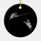  muziek, handen van de geleider met een batterij keramisch ornament (Voorkant)