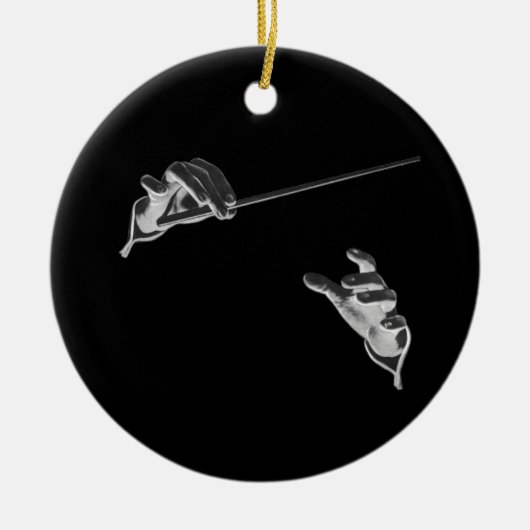  muziek, handen van de geleider met een batterij keramisch ornament (Voorkant)