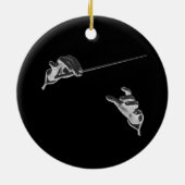 muziek, handen van de geleider met een batterij keramisch ornament (Achterkant)