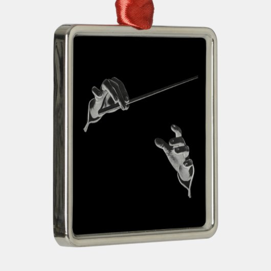  muziek, handen van de geleider met een batterij metalen ornament (Rechts)