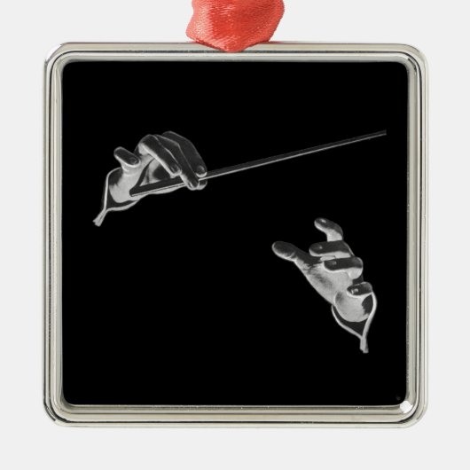  muziek, handen van de geleider met een batterij metalen ornament (Voorkant)