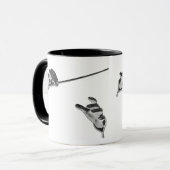  muziek, handen van de geleider met een batterij mok (Voorkant links)