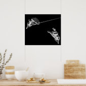  muziek, handen van de geleider met een batterij poster (Keuken)