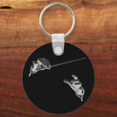 muziek, handen van de geleider met een batterij sleutelhanger (Voorkant)