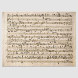 muziek handgeschreven score notities ontkoppeling tissuepapier