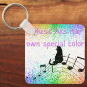 Muziek heeft een eigen sleutelhanger voor speciale (Voorkant)