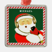 Muziek Hip Hop Kerstmis Metalen Ornament (Voorkant)