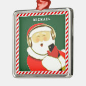 Muziek Hip Hop Kerstmis Metalen Ornament (Links)