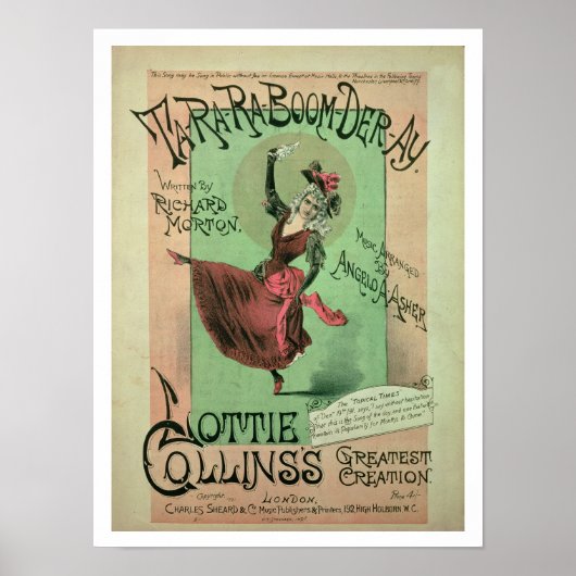 Muziek Hoesje voor Ta-Ra-Ra-Boom-Der-Ay, gepublice Poster (Voorkant)